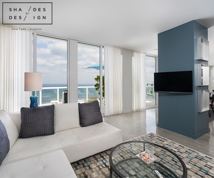 Motorized Draperies Help A Miami Condo Enjoy The View